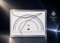 School of Light Dowsing Tool and Protractor for Radiesthesia in protective acrylic case